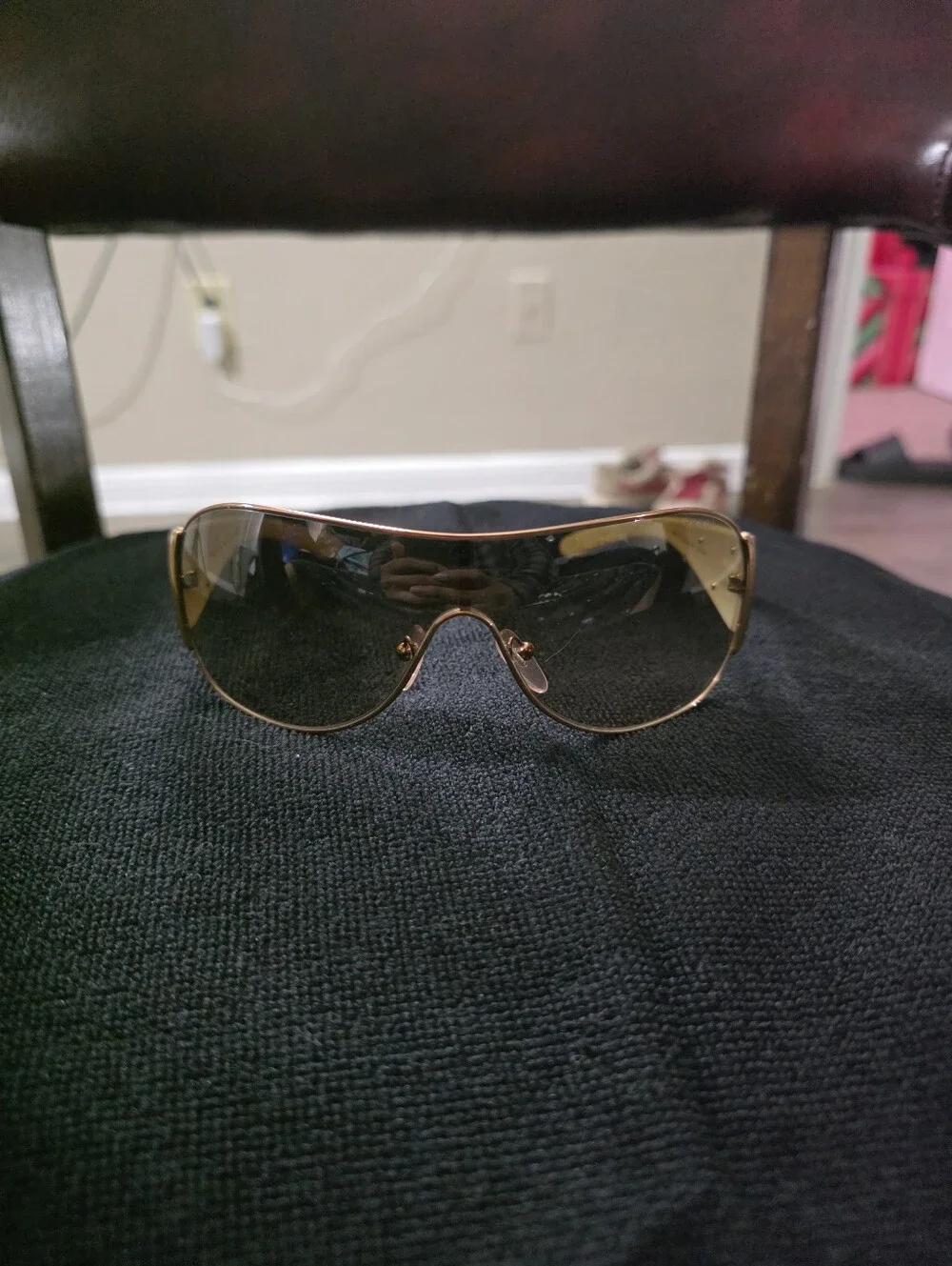Women's y2k Prada Cream & Brown Lens Sunglasses with Case
